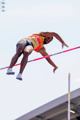 BIRMINGHAM, GREAT BRITAIN - AUGUST 13, 2026 : Leo NEUGEBAUER (GER Germany) competing in the pole vault in the decathlon during the European Athletics Championships at Alexander Stadium on August 13, 2026 in Birmingham, Great Britain. Great Britain Copyright: xLeahxKohringx