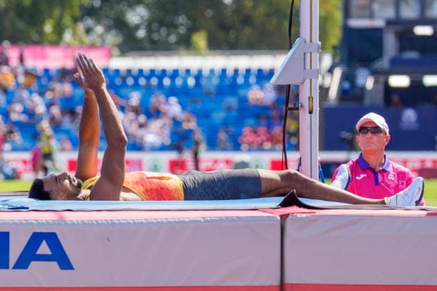 BIRMINGHAM, GREAT BRITAIN - AUGUST 13, 2026 : Leo NEUGEBAUER (GER Germany) competing in the pole vault in the decathlon during the European Athletics Championships at Alexander Stadium on August 13, 2026 in Birmingham, Great Britain. Great Britain Copyright: xLeahxKohringx