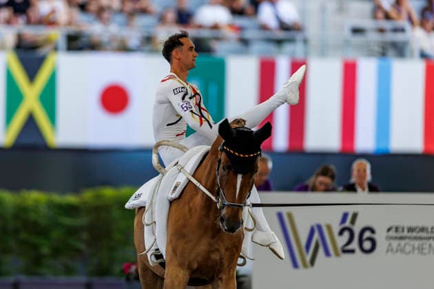 AACHEN - FEI World Championships 2026, AACHEN - FEI World Championships 2026 BRUESEWITZ Thomas (GER), Belistano HF FEI Vaulting World Championship, WM, Weltmeisterschaft Individual Male Aachen, Reitstadion Soers 13. August 2026 - *** AACHEN FEI World Championships 2026, AACHEN FEI World Championships 2026 BRUESEWITZ Thomas GER, Belistano HF FEI Vaulting World Championship Individual Male Aachen, Reitstadion Soers, August 13, 2026