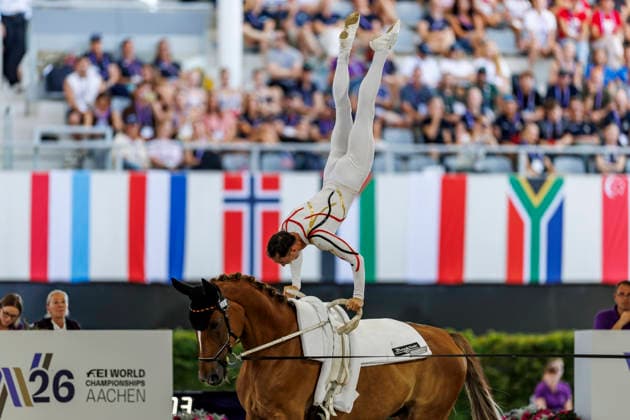AACHEN - FEI World Championships 2026, AACHEN - FEI World Championships 2026 BRUESEWITZ Thomas (GER), Belistano HF FEI Vaulting World Championship, WM, Weltmeisterschaft Individual Male Aachen, Reitstadion Soers 13. August 2026 - *** AACHEN FEI World Championships 2026, AACHEN FEI World Championships 2026 BRUESEWITZ Thomas GER, Belistano HF FEI Vaulting World Championship Individual Male Aachen, Reitstadion Soers, August 13, 2026