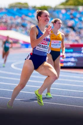 BIRMINGHAM, GREAT BRITAIN - AUGUST 13, 2026 : Charlotte HENRICH (GBR Great Britain) competing in the 400m semifinals during the European Athletics Championships at Alexander Stadium on August 13, 2026 in Birmingham, Great Britain. Great Britain Copyright: xLeahxKohringx