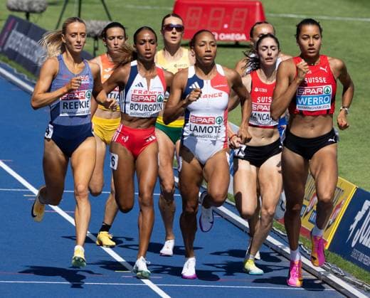 UK: 27th European Athletics Championships - Birmingham 2026:, 13 August 2026 BIRMINGHAM, ENGLAND: August 13: Audrey WERRO of Switzerland After falling heavily on the final bend of the first Semi Final of the Women™s 800m during day four of the 27th European Athletics Championships at Alexander Stadium on August 13 2026 Photo by Ben Booth SportPix SIPA USA Birmingham Alexander Stadium West Midlands England Copyright: xBenxBoothx