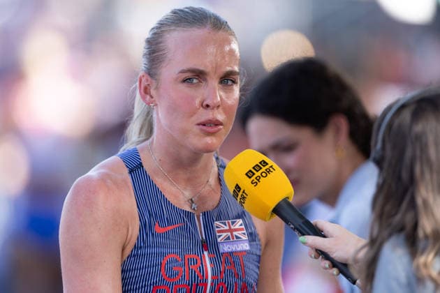 UK: 27th European Athletics Championships - Birmingham 2026, 13 August 2026 BIRMINGHAM, ENGLAND: August 13: Keely Hodgkinson after the Women™s 800m Semi Final during day four of the 27th European Athletics Championships at Alexander Stadium on August 13 2026 Photo by Ben Booth SportPix SIPA USA Birmingham Alexander Stadium West Midlands England Copyright: xBenxBoothx