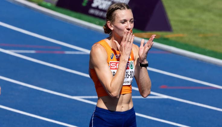 UK: 27th European Athletics Championships - Birmingham 2026, 13 August 2026 BIRMINGHAM, ENGLAND: August 13: Femke Broeders-Bol before the Women™s 800m Semi Final during day four of the 27th European Athletics Championships at Alexander Stadium on August 13 2026 Photo by Ben Booth SportPix SIPA USA Birmingham Alexander Stadium West Midlands England Copyright: xBenxBoothx
