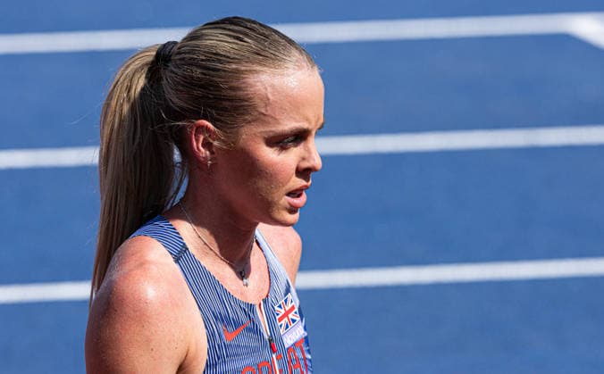 UK: 27th European Athletics Championships - Birmingham 2026, 13 August 2026 BIRMINGHAM, ENGLAND: August 13: Keely Hodgkinson after the Women™s 800m Semi Final during day four of the 27th European Athletics Championships at Alexander Stadium on August 13 2026 Photo by Ben Booth SportPix SIPA USA Birmingham Alexander Stadium West Midlands England Copyright: xBenxBoothx