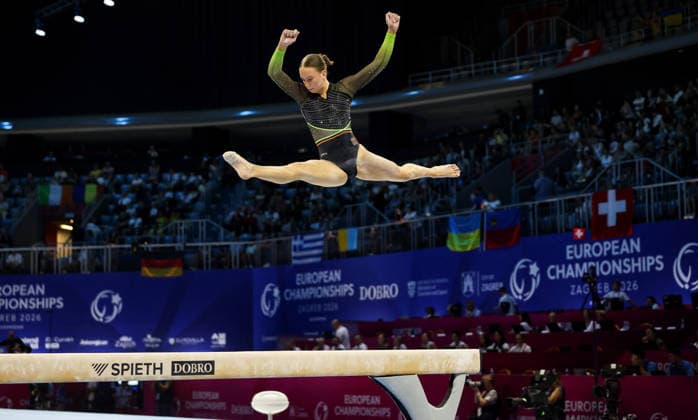 2026 Women s Artistic European Championships, Arena Zagreb, Croatia 13 8 2026 Ireland™s Emma Slevin during qualification Emma Slevin during qualification 13 8 2026  Copyright: xInphox GS__2397