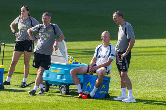 Football - Manchester City Open Training MANCHESTER, ENGLAND - Thursday, August 13, 2026: Manchester City s Erling Haaland during an open training session at the Etihad Campus ahead of the start of the FA Premier League season. (Photo by David Rawcliffe Propaganda) MANCHESTER Etihad Campus GREATER MANCHESTER ENGLAND  Copyright: xDavidxRawcliffex P2026-08-13-Man_City_Open_Training-52