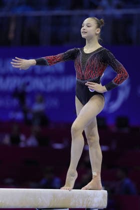 Sofia Shtykhetskaya, BLR, during qualification at 2026 Europeans in Zagreb; 13 08 2026; *** Sofia Shtykhetskaya, BLR, during the qualifying round at the 2026 European Championships in Zagreb on August 13, 2026 