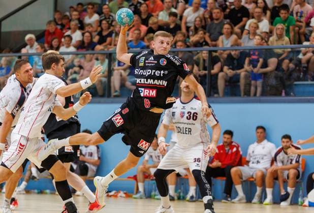 13.08.2026 - Handball - Saison 2026 2027 - Testspiel - Freundschaftsspiel : HC Erlangen HCE - SG BBM Bietigheim - DaMa - xdaxmax - Sander Andreassen Overjordet ( 8, HC Erlangen HCE ) *** August 13, 2026 Handball Season 2026–2027 Exhibition Game Friendly Match HC Erlangen HCE SG BBM Bietigheim DaMa xdaxmax Sander Andreassen Overjordet 8, HC Erlangen HCE