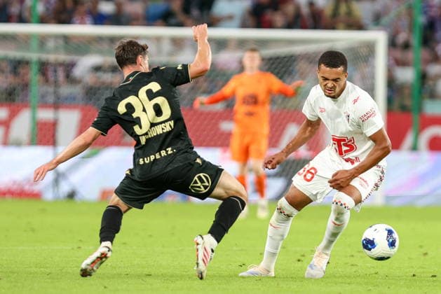 13.08.2026, Zabrze Liga Europy UEFA sezon 2026 27 runda III kwalifikacji, Gornik Zabrze - Ferencvaros Budapeszt - UEFA Europa League football Match season 2026 27 round III qualification Gornik Zabrze - Ferencvaros Budapest Nz. Maximilian Dietz Fot. Michal Chwieduk Arena Akcji NEWSPIX.PL --- newspix.pl 