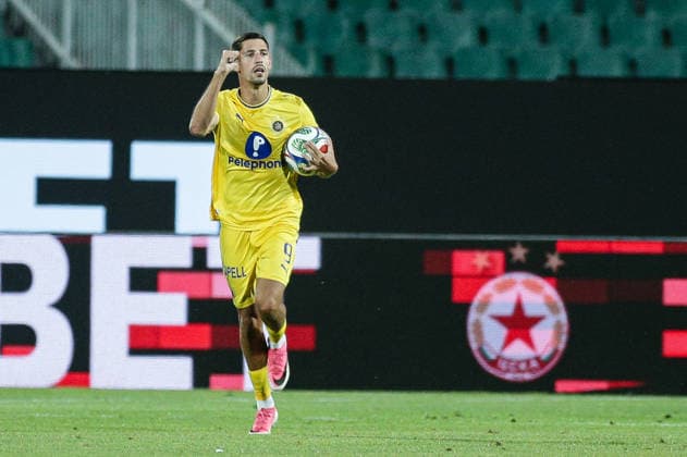 SOCCER - UEFA Europa League - Qualifiers - PFC CSKA - Maccabi Tel Aviv FC Photo by IPA ABACAPRESS.COM87453953 - Maccabi s Ester Sokler celebrating after scoring a goal during the Europa League qualifying match between PFC CSKA and Maccabi Tel Aviv FC at Vasil Levski National Stadium in Sofia, Bulgaria, on August 13, 2026 Sofia Bulgaria  Copyright: xIPAxSport ABACAx