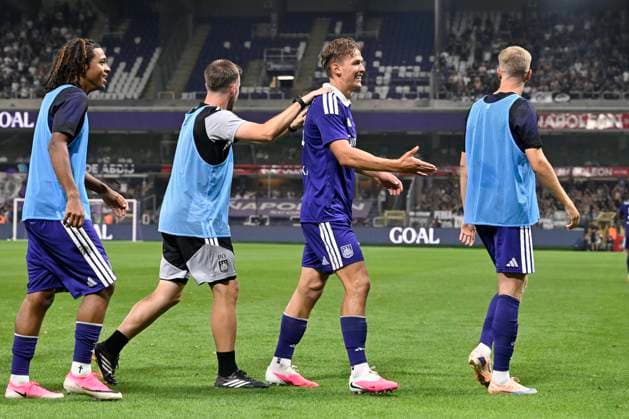 RSC Anderlecht v PAOK - UEFA Europa League ANDERLECHT, BELGIUM - AUGUST 13 : Sikan Danylo forward of RSC Anderlecht celebrates scoring a goal during the UEFA Europa League 2026 27 third qualifying round between RSC Anderlecht and PAOK on August 13, 2026 in Anderlecht, Belgium, 13 08 2026 Anderlecht Belgium  Copyright: xDhax