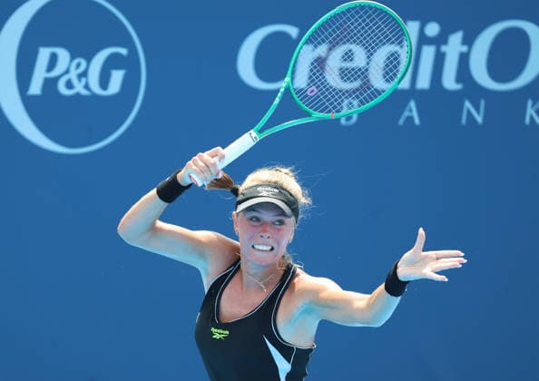 August 13, 2026, Mason, Ohio, USA: MAGDALENA FRECH of Poland during the match against A. Ruzic of Croatia in the first round of tennis tournament WTA, Tennis Damen 1000 Cincinnati Open in Mason, USA. Frech won 6:2, 7:5. Tennis: Cincinnati Open - Magdalena Frech 6:2, 7:5  - ZUMAc278 20260813_zsp_c278_004 Copyright: xMarcinxCholewinskix