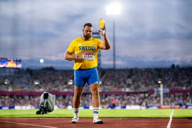 260813 Daniel Stahl of Sweden competing in men s discus throw final during day 4 of the 2026 European Athletics Championships on August 13, 2026 in Birmingham. *** August 13, 2026: Daniel Stahl of Sweden competing in the men s discus throw final on Day 4 of the 2026 European Athletics Championships in Birmingham  Copyright: MAXIMxTHORE BB260813MT056
