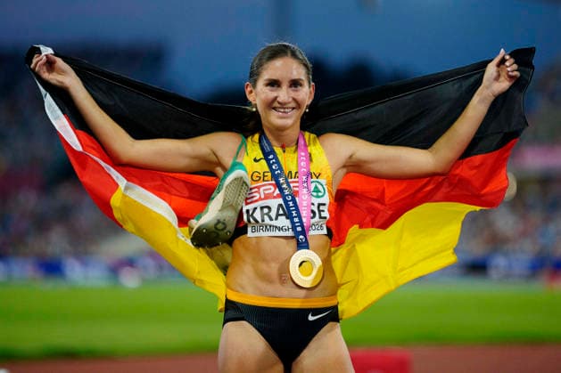 BIRMINGHAM, GREAT BRITAIN - AUGUST 13, 2026 : European Champion 3000m steeplechase: Gesa Felicitas KRAUSE (GER Germany) during the European Athletics Championships at Alexander Stadium on August 13, 2026 in Birmingham, Great Britain. Great Britain Copyright: xLeahxKohringx