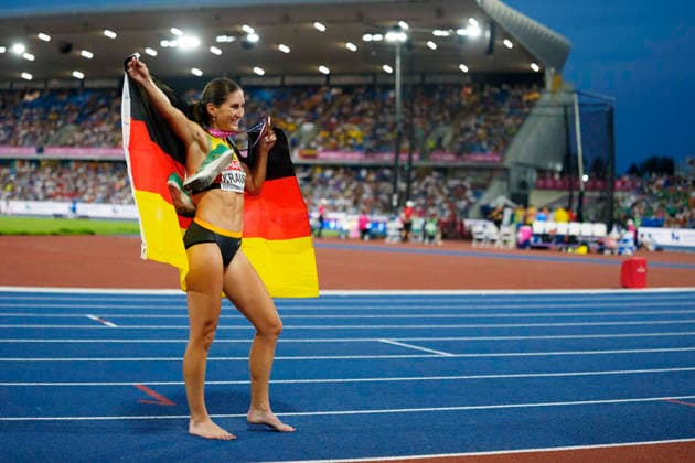 BIRMINGHAM, GREAT BRITAIN - AUGUST 13, 2026 : European Champion 3000m steeplechase: Gesa Felicitas KRAUSE (GER Germany) during the European Athletics Championships at Alexander Stadium on August 13, 2026 in Birmingham, Great Britain. Great Britain Copyright: xLeahxKohringx