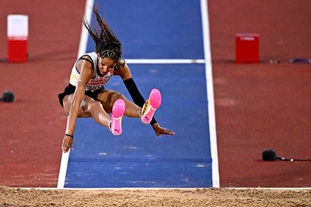 European Athletics Championships Birmingham 2026 - day 4 BIRMINGHAM, ENGLAND - AUGUST 13 : Guisse Saliyya (BEL) in action during the triple jump final on day 4 of the Birmingham 2026 European Athletics Championships on August 13, 2026 in Birmingham, England, 13 08 2026 Birmingham ENGLAND  Copyright: xTomasxSiskx