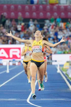 BIRMINGHAM, GREAT BRITAIN - AUGUST 13, 2026 : European Champion 3000m steeplechase: Gesa Felicitas KRAUSE (GER Germany) during the European Athletics Championships at Alexander Stadium on August 13, 2026 in Birmingham, Great Britain. Great Britain Copyright: xLeahxKohringx