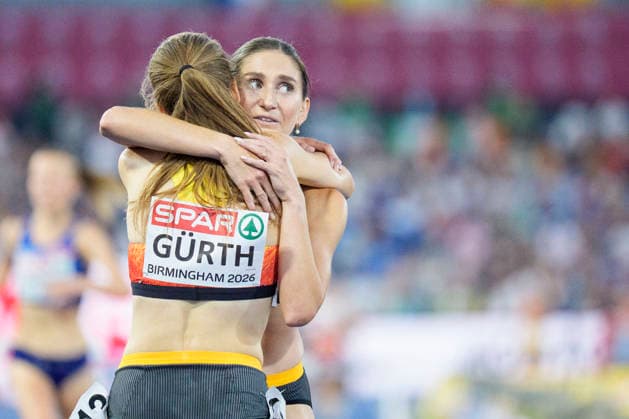 BIRMINGHAM, GREAT BRITAIN - AUGUST 13, 2026 : European Champion 3000m steeplechase: Gesa Felicitas KRAUSE (GER Germany) and Olivia GÜRTH (GER Germany) during the European Athletics Championships at Alexander Stadium on August 13, 2026 in Birmingham, Great Britain. Great Britain Copyright: xLeahxKohringx