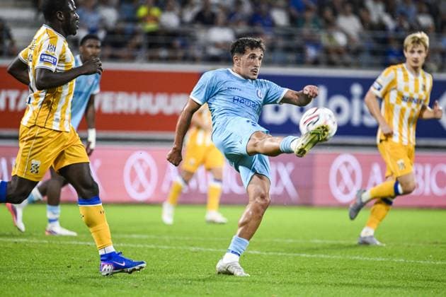 Gent s Abdelkahar Kadri pictured in action during a game between Belgian KAA Gent and Swedish IFK Goteborg , in Gent, Belgium, on Thursday 13 August 2026, a return leg game in the third qualifying round of the UEFA Conference League competition. Gent won 0-1 the first leg. TOM GOYVAERTS TomxGoyvaerts  x183322219x