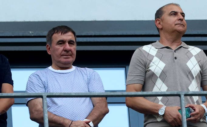 13.08.2026 Craiova(Romania) Universitaea Craiova UCraiova-KuPS Kuopio Uefa Europa League third qualifyng round men football Gheorghe Hagi(L) Romania national team, Nationalteam head coach, Ionel Gane(r) :