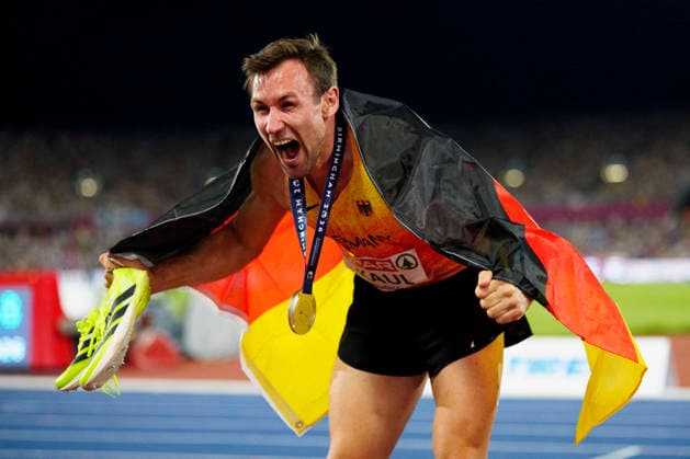 BIRMINGHAM, GREAT BRITAIN - AUGUST 13, 2026 : Silver in the decathlon: Niklas KAUL (GER Germany) competing during the European Athletics Championships at Alexander Stadium on August 13, 2026 in Birmingham, Great Britain. Great Britain Copyright: xLeahxKohringx