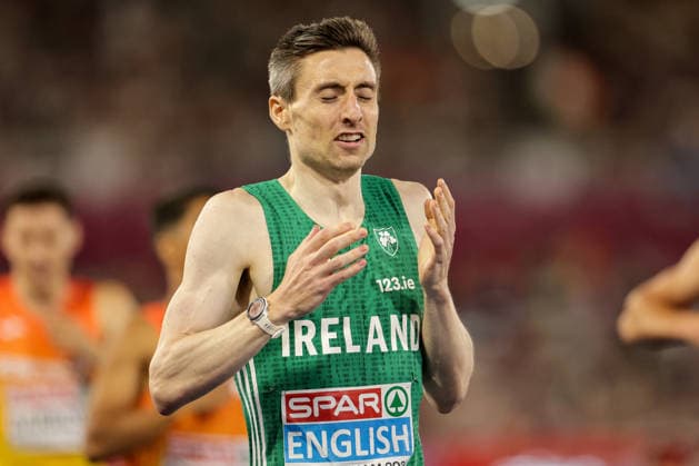 2026 European Athletics Championships, Alexander Stadium, Birmingham, England 13 8 2026 Men™s 800m Final Ireland™s Mark English celebrates after winning gold Mark English celebrates after winning gold 13 8 2026  Copyright: xx 0U6A1968