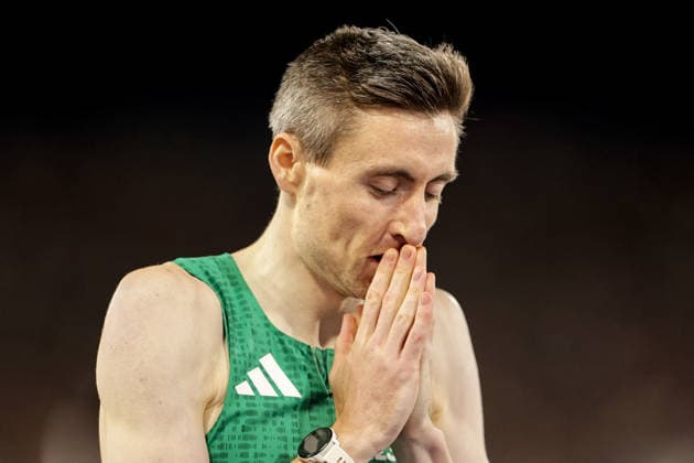 2026 European Athletics Championships, Alexander Stadium, Birmingham, England 13 8 2026 Men™s 800m Final Ireland™s Mark English celebrates after winning gold Mark English celebrates after winning gold 13 8 2026  Copyright: xx 0U6A1987