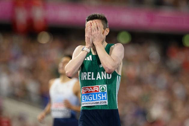 BIRMINGHAM, GREAT BRITAIN - August 13: Mark English (Ireland) winning the 800 metres final during the European Athletics Championships 2026 at Alexander Stadium in Birmingham, Great Britain (Photo by Sven Beyrich Sports Press Photo)  Copyright: xSvenxBeyrich SportsxPressxPhotox Sportspressphoto_SPR205587