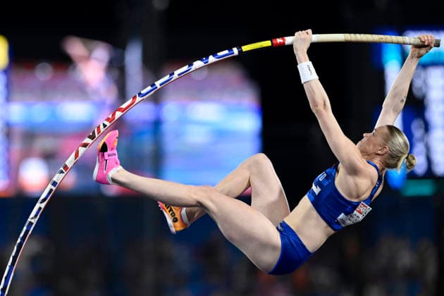 LKS 20260813 Wilma Heltelä of Finland clearing 4,75m during women s pole vault final at the European Athletics Championships 2026 in Birmingham, on August 13, 2026. - ANTTI AIMO-KOIVISTO Birmingham United Kingdom DKCS3tv1KjM  Copyright: xAnttixAimo-Koivistox DKCS3tv1KjM