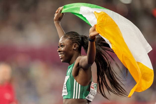 2026 European Athletics Championships, Alexander Stadium, Birmingham, England 13 8 2026 Women™s 200m Final Ireland™s Rhasidat Adeleke celebrates after winning silver Rhasidat Adeleke celebrates after winning silver 13 8 2026  Copyright: xx 0U6A2594