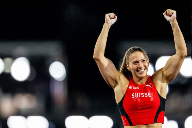 260813 Angelica Moser of Schweiz celebrates after women™s pole vault final during day 4 of the 2026 European Athletics Championships on August 13, 2026 in Birmingham. Photo: Mathias Bergeld BILDBYRAN kod MB MT1068 friidrott athletics friidrett friidrotts-em em friidretts-em 2026 european athletics championships 4 bbeng *** August 13, 2026: Angelica Moser of Switzerland celebrates after the women’s pole vault final on Day 4 of the 2026 European Athletics Championships on August 13, 2026 in Birmingham. Photo by Mathias Bergeld. BILDBYRAN code MB MT1068. track and field, athletics, friidrett, friidrotts em, em, friidretts em 2026, European Athletics Championships, 4 bbeng  Copyright: MATHIASxBERGELD BB260813MB178