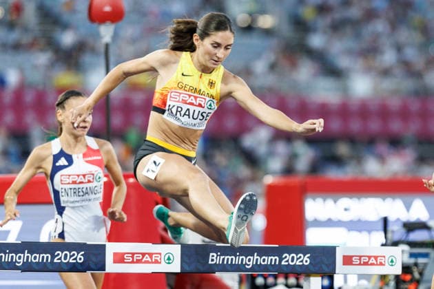 BIRMINGHAM, GREAT BRITAIN - AUGUST 13, 2026: Gesa Felicitas KRAUSE (GER Germany) wins Gold in the 3000m steeple chase during the European Athletics Championships at Alexander Stadium on August 13, 2026 in Birmingham, Great Britain. Great Britain Copyright: xAxelxKohringx