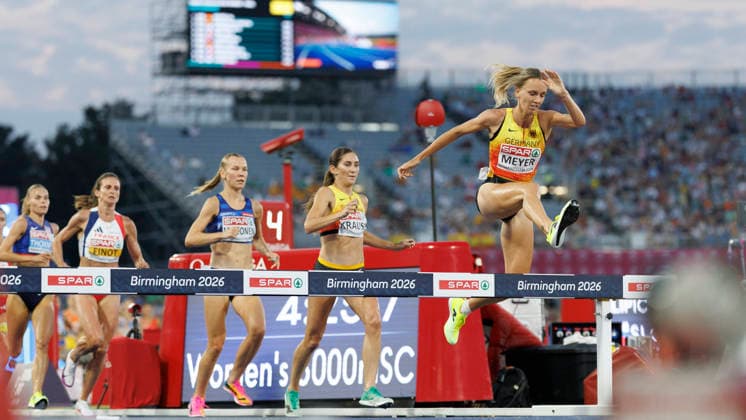 BIRMINGHAM, GREAT BRITAIN - AUGUST 13, 2026: Lea MEYER (GER Germany), Gesa Felicitas KRAUSE (GER Germany) 3000m steeple chase, during the European Athletics Championships at Alexander Stadium on August 13, 2026 in Birmingham, Great Britain. Great Britain Copyright: xAxelxKohringx