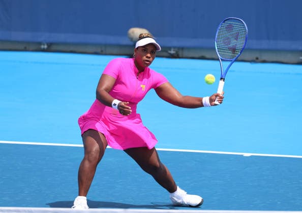 August 13, 2026, Mason, Ohio, USA: TAYLOR TOWNSEND of USA during the match against C. Osorio of Colombia in the first round of tennis tournament WTA, Tennis Damen 1000 Cincinnati Open in Mason, USA. Townsend won 3:6, 6:3, 6:3. Tennis: Cincinnati Open - Taylor Townsend 3:6, 6:3, 6:3  - ZUMAc278 20260813_zsp_c278_025 Copyright: xMarcinxCholewinskix
