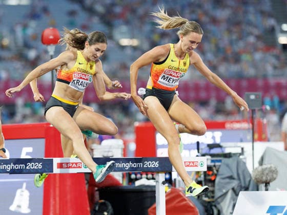 BIRMINGHAM, GREAT BRITAIN - AUGUST 13, 2026: Lea MEYER (GER Germany), Gesa Felicitas KRAUSE (GER Germany) 3000m steeple chase, during the European Athletics Championships at Alexander Stadium on August 13, 2026 in Birmingham, Great Britain. Great Britain Copyright: xAxelxKohringx