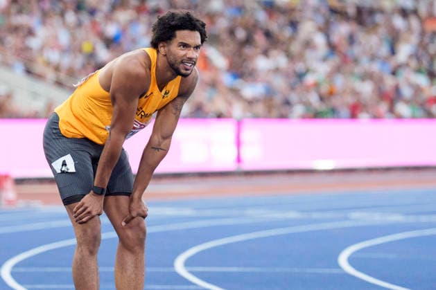 BIRMINGHAM, GREAT BRITAIN - AUGUST 13, 2026 : Joshua HARTMANN (GER Germany) competing in the 200m semi final during the European Athletics Championships at Alexander Stadium on August 13, 2026 in Birmingham, Great Britain. Great Britain Copyright: xLeahxKohringx