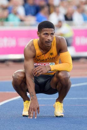 BIRMINGHAM, GREAT BRITAIN - AUGUST 13, 2026 : Kameron HORTON (GER Germany) competing in the 200m semi finals during the European Athletics Championships at Alexander Stadium on August 13, 2026 in Birmingham, Great Britain. Great Britain Copyright: xLeahxKohringx