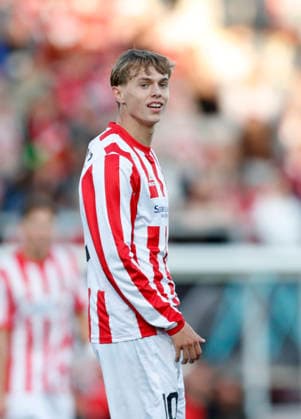 Conference League-kampen i fotball 2026: Tromso-CFR Cluj 2-1. Tromso 20260813. Tromsos Troy Nyhammer under fotballkampen mellom Tromso og CFR Cluj pa Romssa Arena. Foto: Rune Stoltz Bertinussen NTB Tromso Norge EDITORIAL USE ONLY. RESTRICTED USE FOR BETTING COMPANIES Ref:_SPOf7iAFK3glR8.jpg *** 2026 Conference League soccer match: Tromsø 2–1 CFR Cluj, August 13, 2026. Tromsø’s Troy Nyhammer during the soccer match between Tromsø and CFR Cluj at Romssa Arena. Photo by Rune Stoltz Bertinussen, NTB, Tromsø, Norway. EDEDITORIAL USE ONLY; RESTRICTED USE FOR BETTING COMPANIES  Copyright: xRunexStoltzxBertinussenx xNTBx