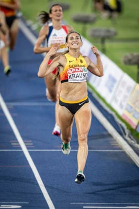 RECORD DATE NOT STATED 13th August 2026; Alexander Stadium, Birmingham, Midlands, England; 2026 European Athletics Championships, Day Four; Gesa Felicitas Krause (GER) wins the womens 3000m steeplechase GodfreyxPitt