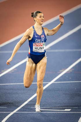 RECORD DATE NOT STATED 13th August 2026; Alexander Stadium, Birmingham, Midlands, England; 2026 European Athletics Championships, Day Four; Amy Hunt (GBR) wins the womens 200m GodfreyxPitt