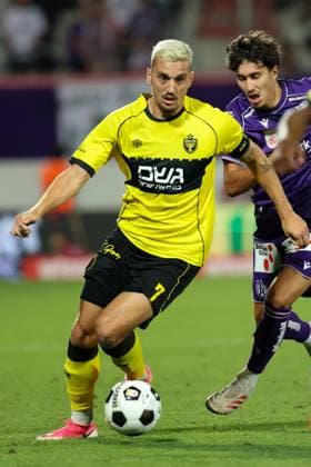 13.August.2026 - SOCCER - 2026 27 UEFA Conference League, Third Qualifying Round, 2nd Leg, FK Austria Wien vs Beitar Jerusalem Yarden Shua (Beitar Jerusalem) is in action Vienna Franz-Horr-Stadion (Generali-Arena) Vienna Austria Copyright: xYigitxOermex xPsxImagesxYigitxOermex xPsxImagesx