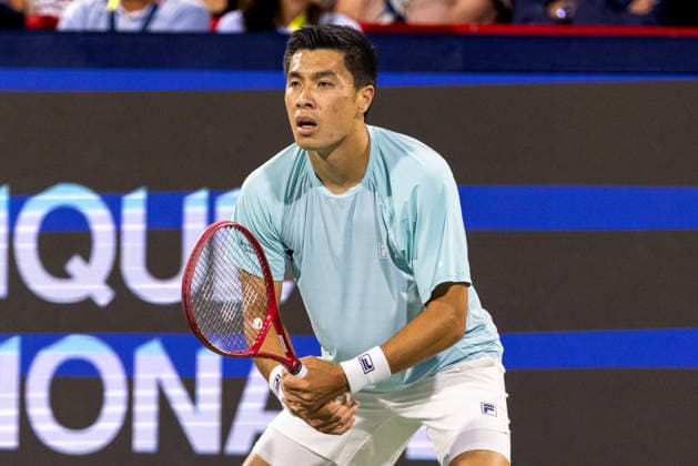 August 13, 2026, Montreal, Quebec, Canada: BRANDON NAKASHIMA (28) from USA waiting service in match against Ben Shelton (5) from USA in final at Canadian Open at IGA stadium in Montreal, Quebec, Canada on 2026-08-13 Montreal Canada - ZUMAl189 20260813_zsp_l189_011 Copyright: xYannickxLegarex