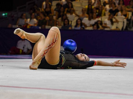 August 13, 2026, Frankfurt, Hesse, Germany: Lithuanian gymnast NIJOLE MICKUTE competes in the 42nd Rhythmic gymnastics, Rhythmische Sportgymnastik, RSG World Championships qualifiers in the Festhalle in Frankfurt, Hesse, Germany on Thursday, August 13, 2026. 2026 Rhythmic Gymnastics World Championships Qualifying  - ZUMAd168 20260813_zsp_d168_203 Copyright: xKaixDambachx