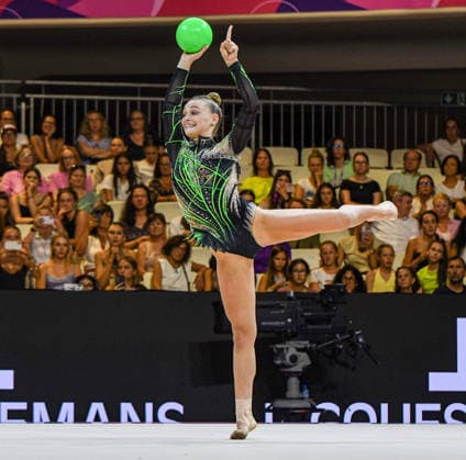 August 13, 2026, Frankfurt, Hesse, Germany: Italian gymnast TARA DRAGAS competes in the 42nd Rhythmic gymnastics, Rhythmische Sportgymnastik, RSG World Championships qualifiers in the Festhalle in Frankfurt, Hesse, Germany on Thursday, August 13, 2026. 2026 Rhythmic Gymnastics World Championships Qualifying  - ZUMAd168 20260813_zsp_d168_218 Copyright: xKaixDambachx