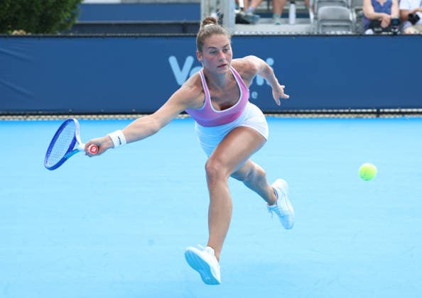 August 13, 2026, Mason, Ohio, USA: MARTA KOSTIUK of Ukraine during practise session of tennis tournament WTA, Tennis Damen 1000 Cincinnati Open in Mason, USA. Tennis: Cincinnati Open - Marta Kostiuk  - ZUMAc278 20260813_zsp_c278_039 Copyright: xMarcinxCholewinskix