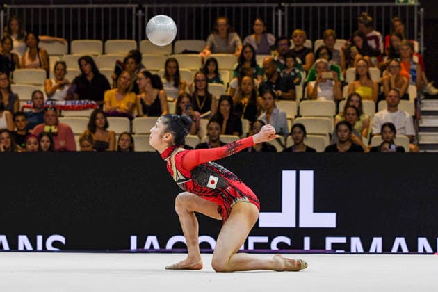 August 13, 2026, Frankfurt, Hesse, Germany: Japanese gymnast SUZUKI NARUHA competes in the 42nd Rhythmic gymnastics, Rhythmische Sportgymnastik, RSG World Championships qualifiers in the Festhalle in Frankfurt, Hesse, Germany on Thursday, August 13, 2026. 2026 Rhythmic Gymnastics World Championships Qualifying  - ZUMAd168 20260813_zsp_d168_237 Copyright: xKaixDambachx
