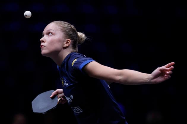 MALMO, SWEDEN - AUGUST 13: Christina Kallberg of Sweden competes in the Women s Singles Round of 32 match against Chen Yi of China on Day 4 of Europe Smash Sweden 2026 at Baltiska Hallen on August 13, 2026 in Malmo, Sweden.  Copyright: xVCGx 111659865903