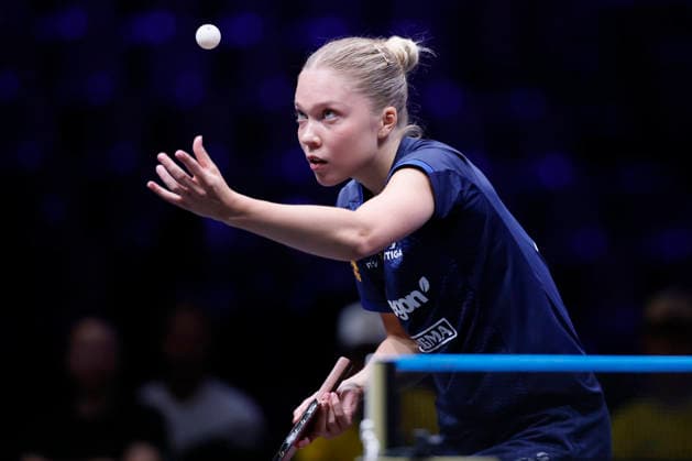 MALMO, SWEDEN - AUGUST 13: Christina Kallberg of Sweden competes in the Women s Singles Round of 32 match against Chen Yi of China on Day 4 of Europe Smash Sweden 2026 at Baltiska Hallen on August 13, 2026 in Malmo, Sweden.  Copyright: xVCGx 111659865885