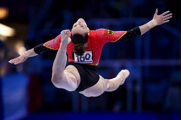2026 Artistic Gymnastics European Championships - Day 1 Pauline Schafer-Betz of Germany competes on the balance beam during day one of the 2026 Artistic Gymnastics European Championships at Arena Zagreb on August 13, 2026 in Zagreb, Crotia.  IgorxKralj PIXSELL